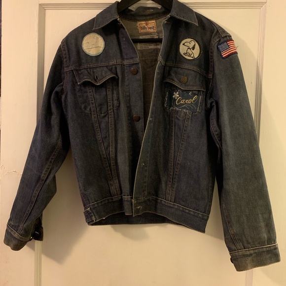Vintage jean jacket with 70s patches - Picture 2 of 2